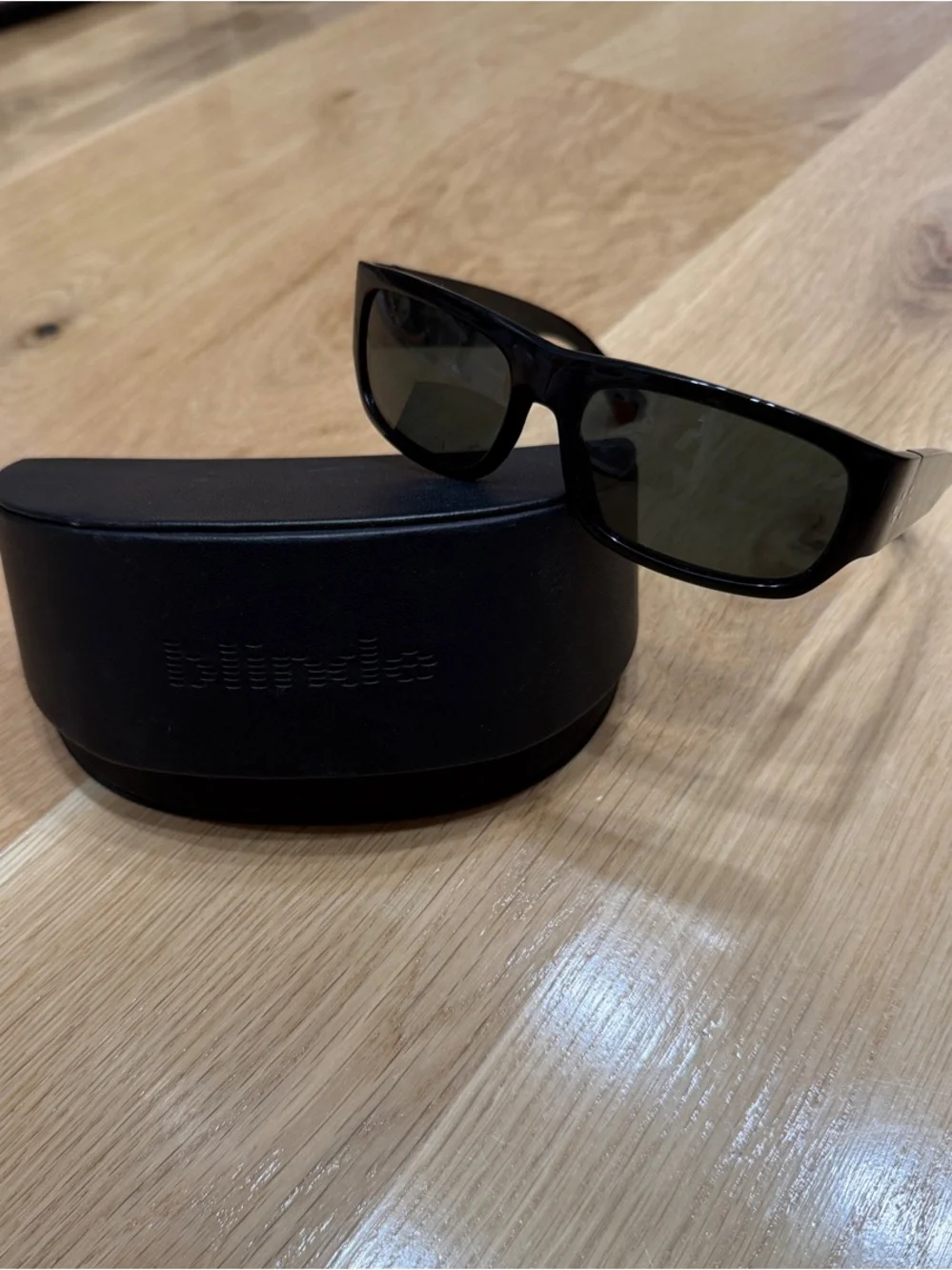 Vintage Blinde by Richard Walker Men's Rectangular Sunglasses with case & cloth